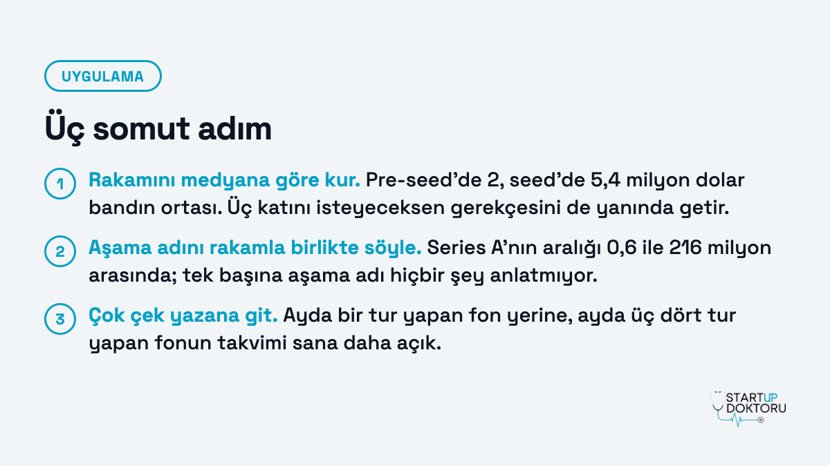 Üç somut adım